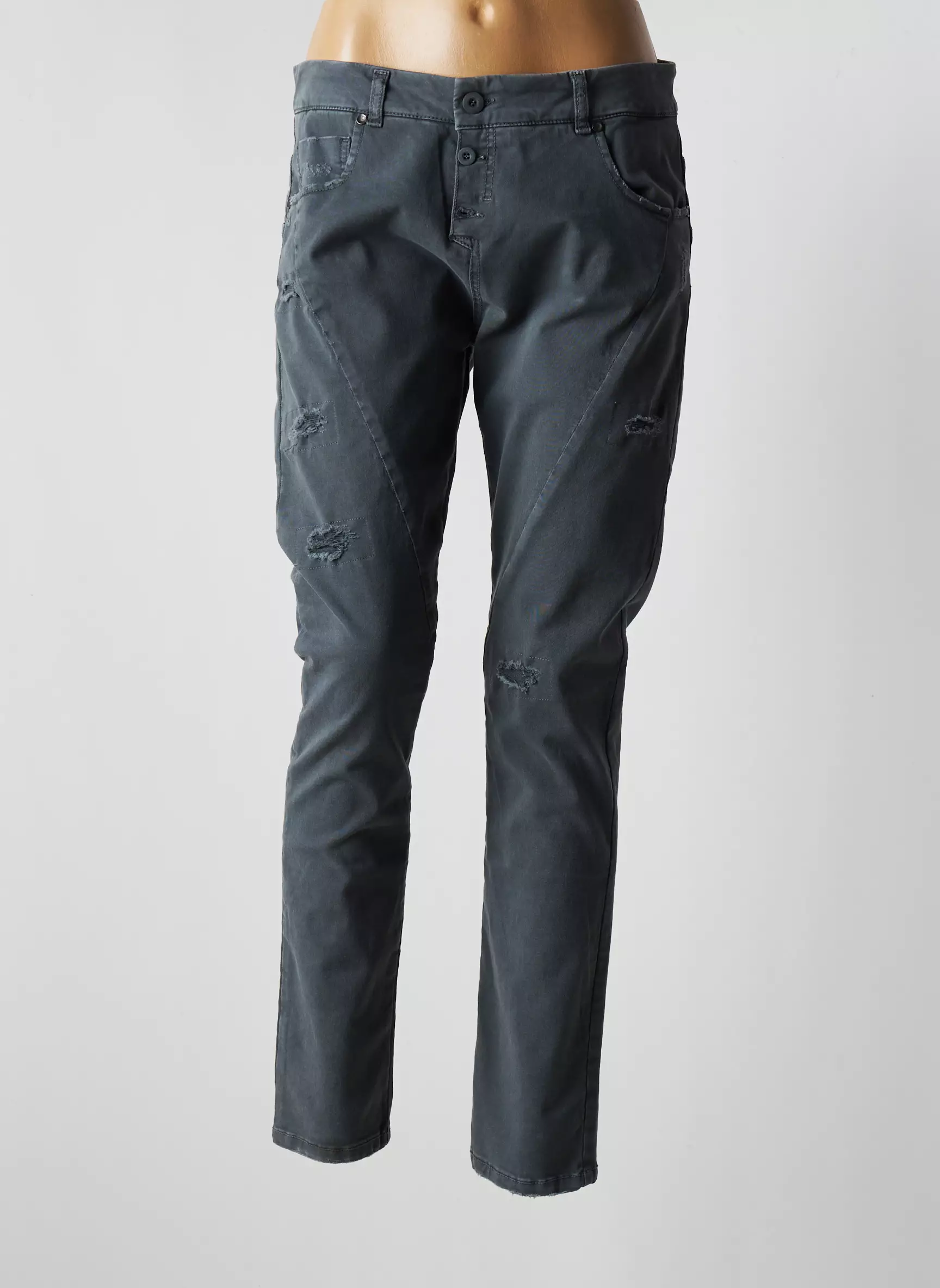 Piu Piu Pantalons Slim Femme couleur gris
