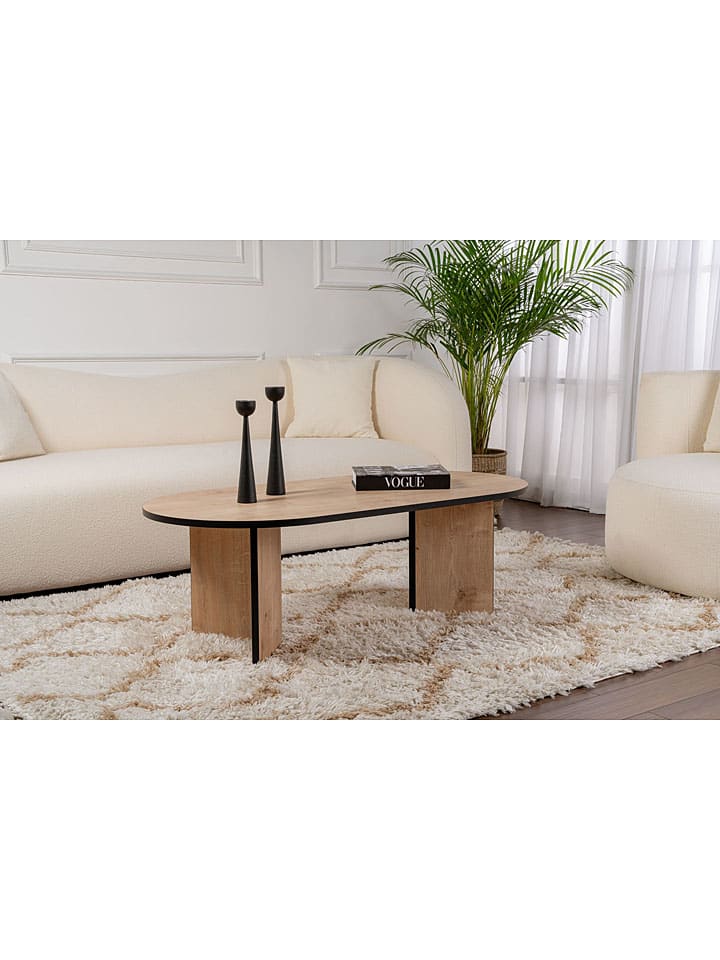 Scandinavia Concept Couchtisch ''Sable'' in Hellbraun/ Schwarz - (B)119 x (H)39,8 x (T)60 cm günstig kaufen onesize