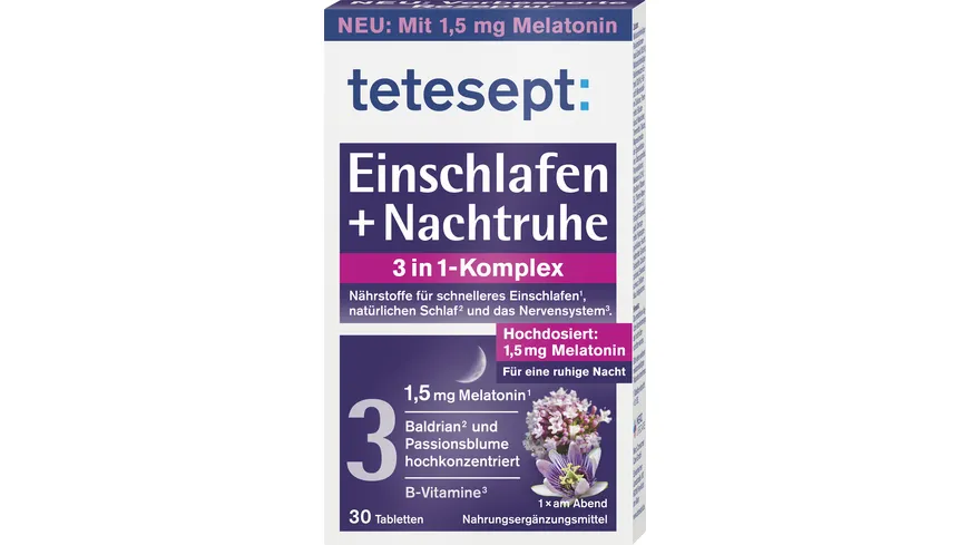tetesept Einschlafen plus Nachtruhe 30 TAB