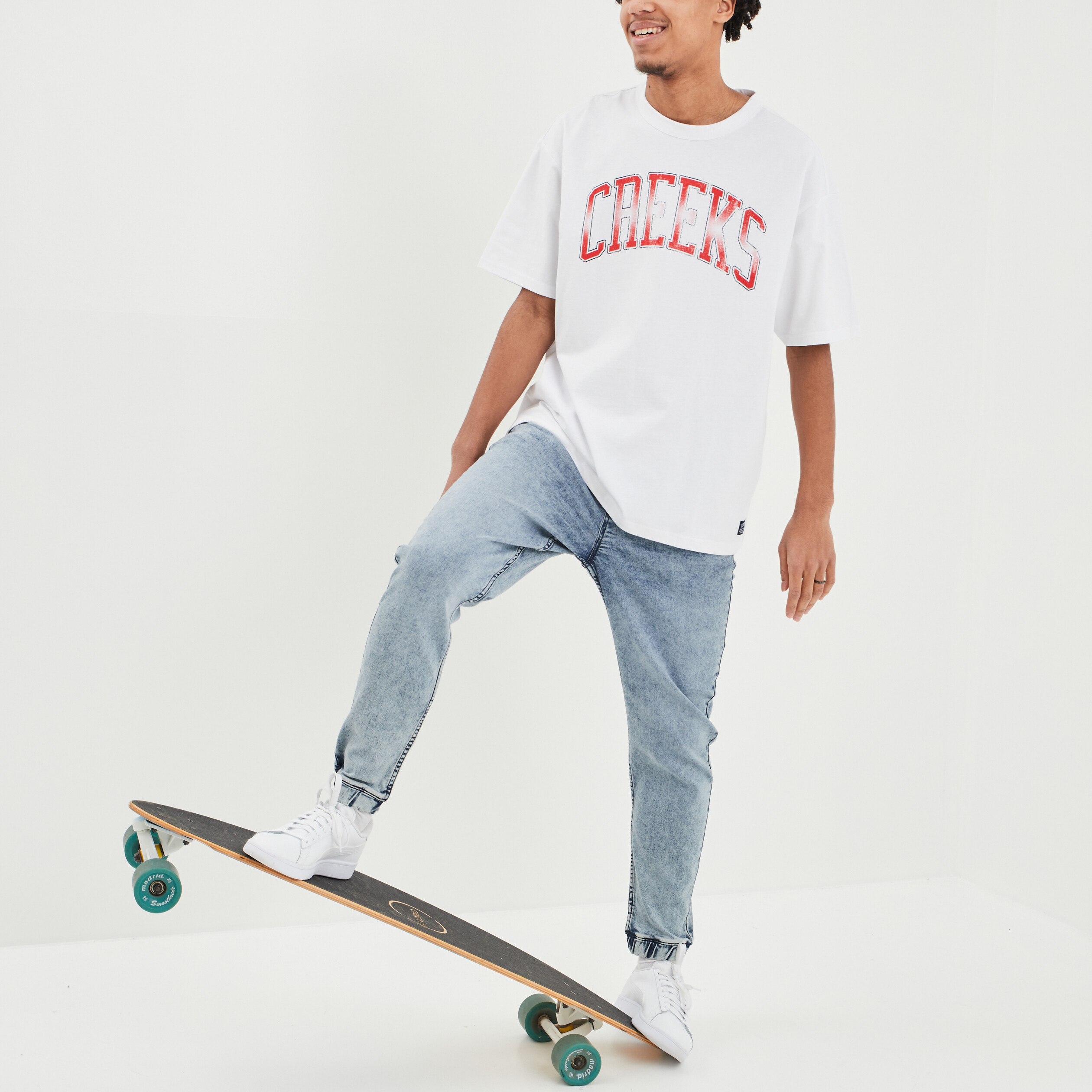 T-shirt manches courtes Creeks blanc homme | La Halle