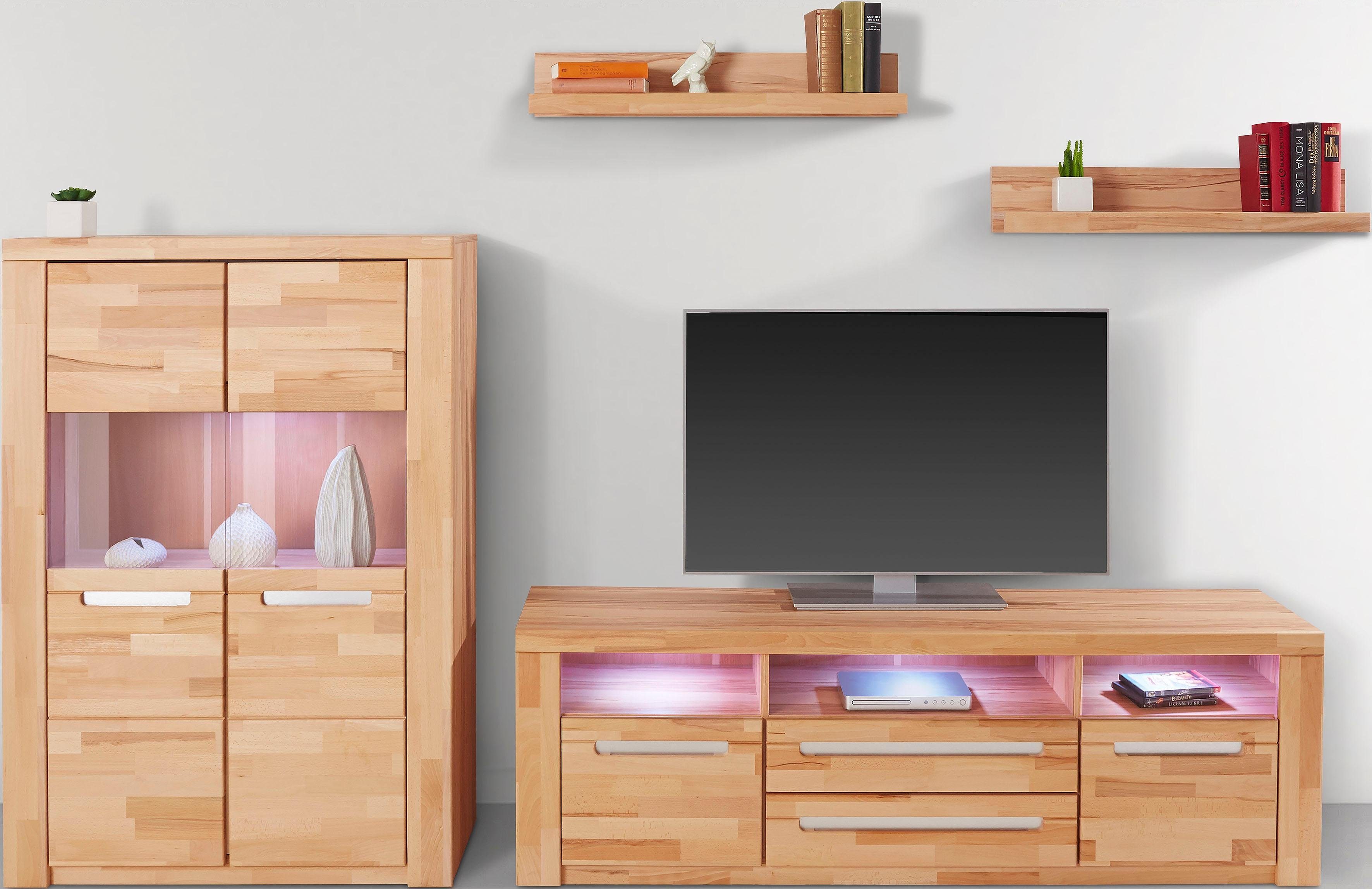 Woltra Wohnwand Kolding, (Set, 4-St), teilmassives Holz