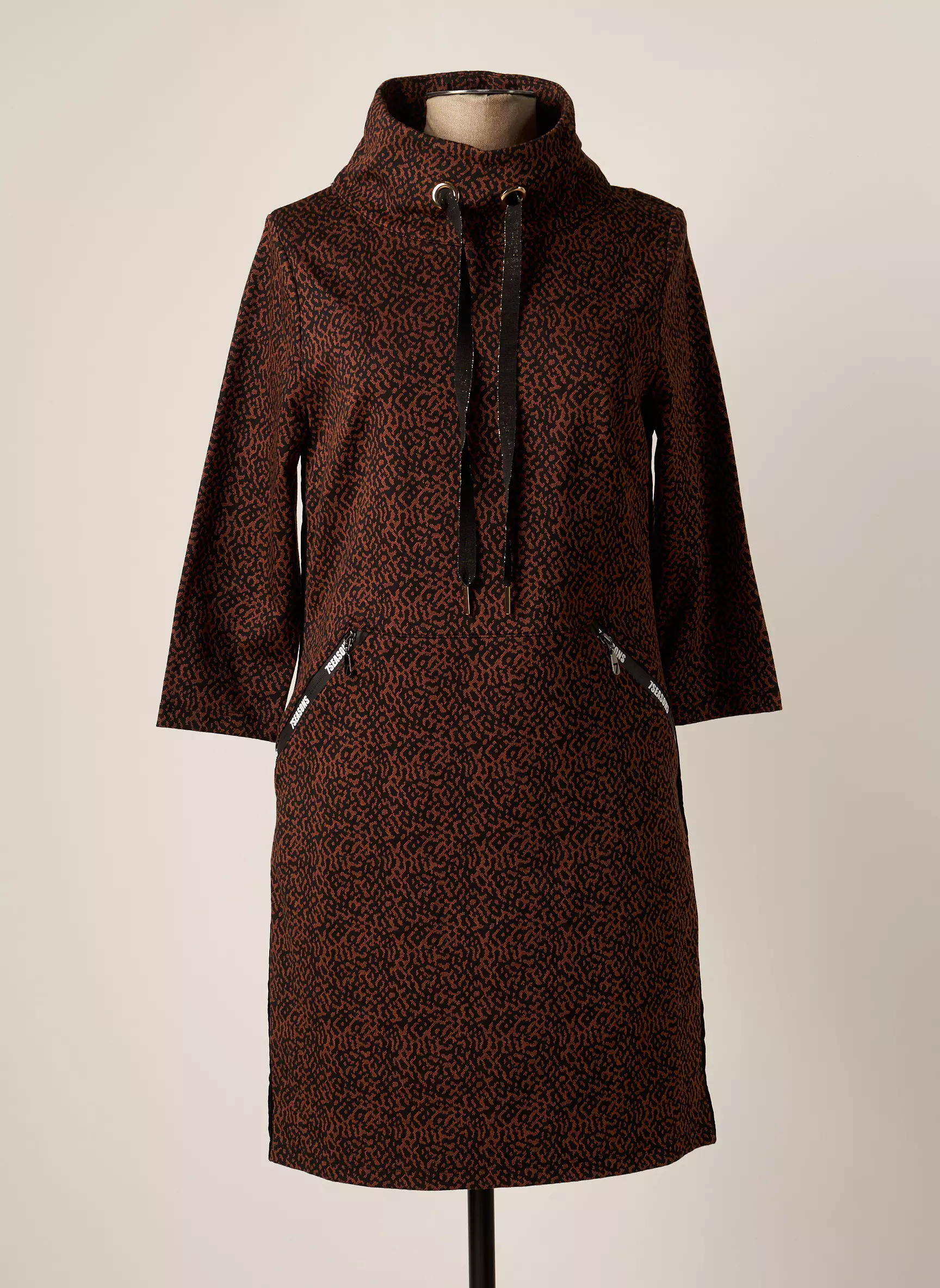 7 Seasons Robes Mi Longues Femme couleur marron