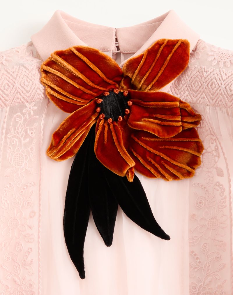 Broderet organza top