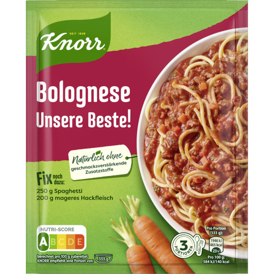 Knorr Fix Bolognese Unsere Beste! 38G