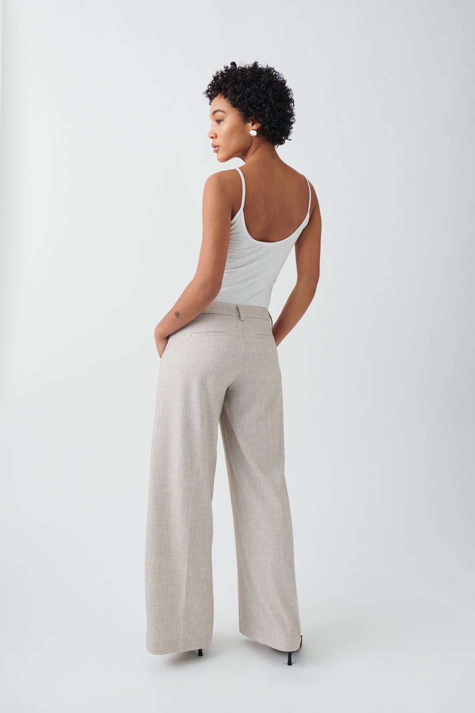 Wide suit trousers