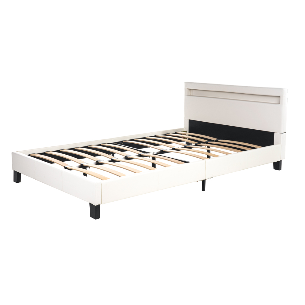 Home Deluxe LED Bett ASTRO 140 x 200 Weiß