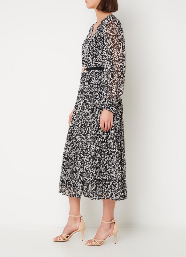 Rochie midi tunică Ayana de la Phase Eight, cu imprimeu floral și curea.