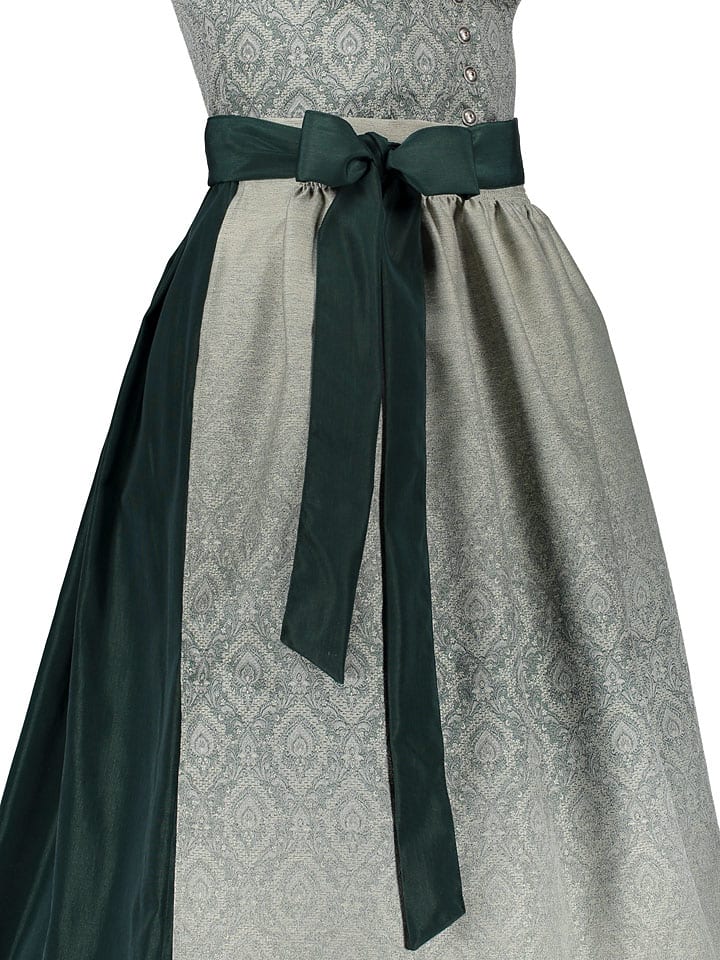 Turi Landhaus Dirndl in Petrol/ Hellgrau günstig kaufen