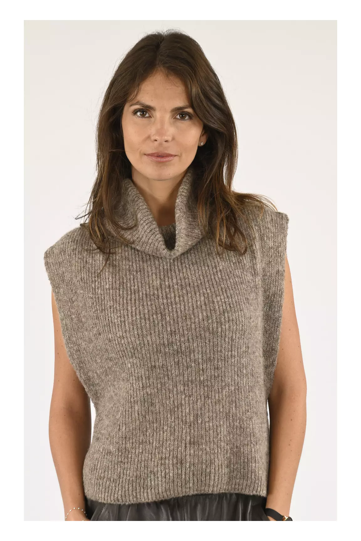 Lea Clement Gilet Femme couleur beige