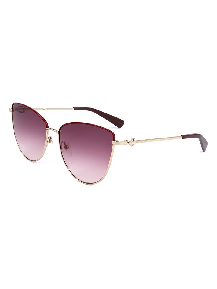 Longchamp Damen-Sonnenbrille in Gold-Rot/ Lila günstig kaufen 58
