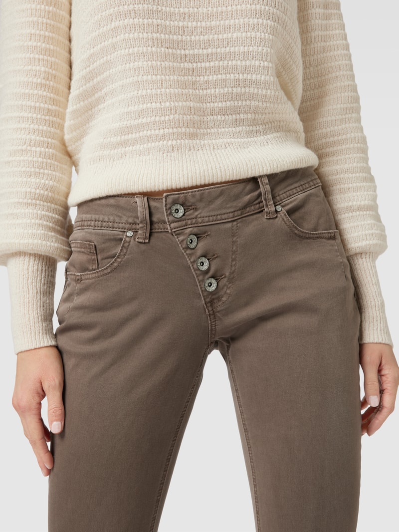 Jeans mit 5-Pocket-Design Modell 'MALIBU' in mittelbraun