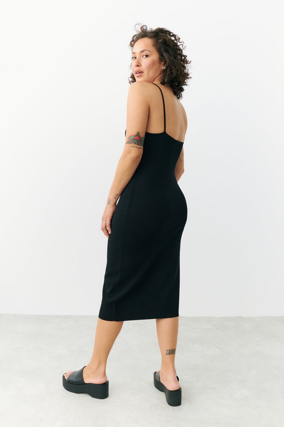 Knitted strap dress