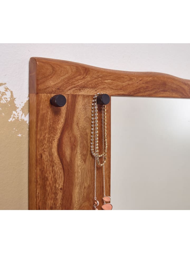 KADIMA DESIGN Wandspiegel Massivholz 80x80x3 cm Design Flurspiegel günstig kaufen onesize