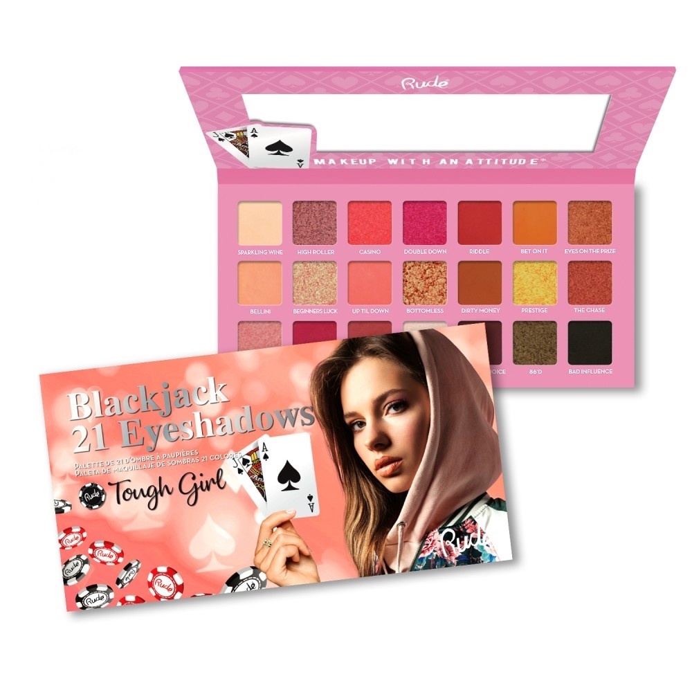 Rude Cosmetics RUDE BLACKJACK 21 Eyeshadow Palette [ Tough Girl ] Palette fard à paupières