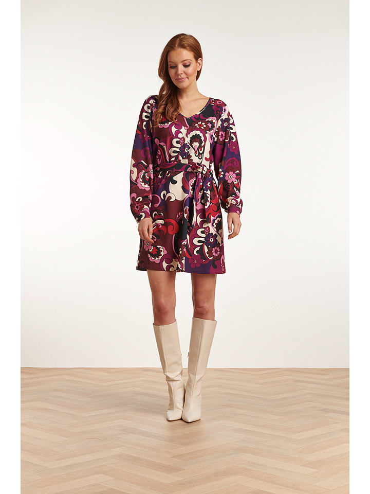 Smashed Lemon Kleid in Lila/ Weiß günstig kaufen