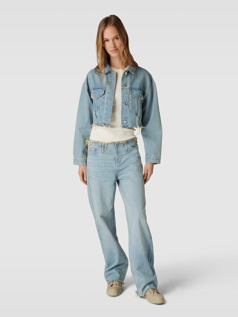 Relaxed Fit Jeans im Destroyed-Look Modell 'FRANKIE' in hellblau