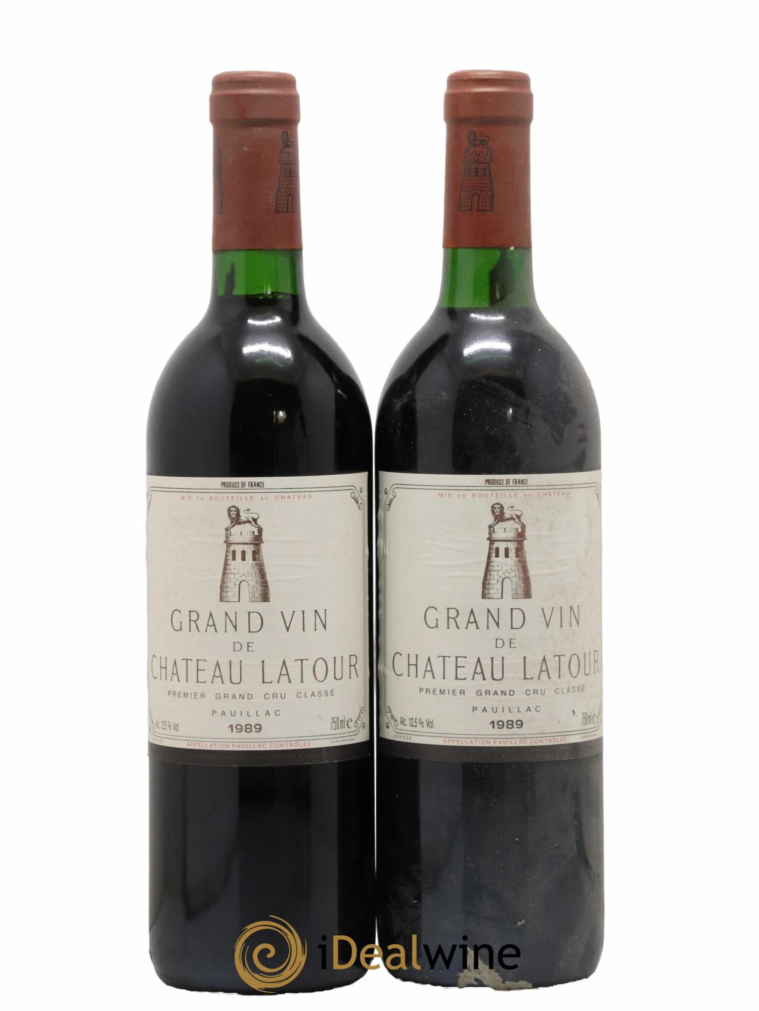 Château Latour 1er Grand Cru Classé  1989 - Lot de 2 Bouteilles
