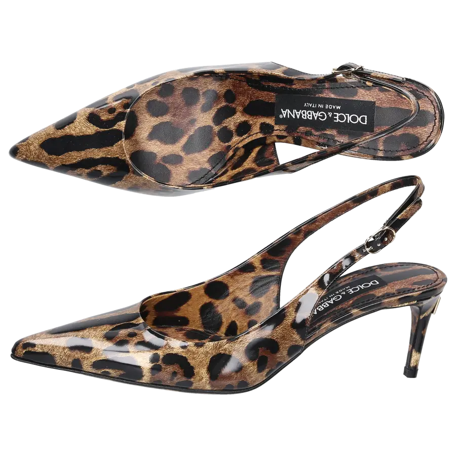 Dolce & Gabbana - Slingpumps CG0595 Lackleder - braun