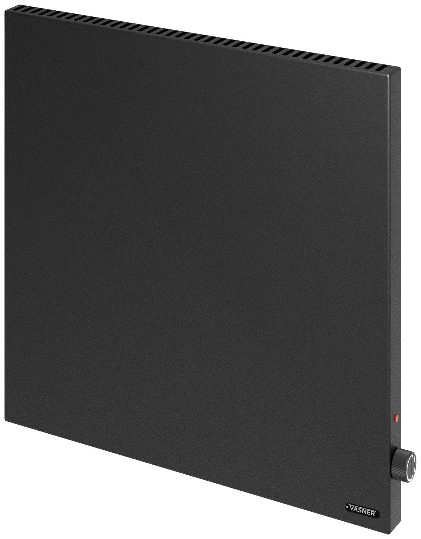 Vasner Infrarotheizung Konvi schwarz, Hybridheizung mit Konvektion & Thermostat, 600 Watt
