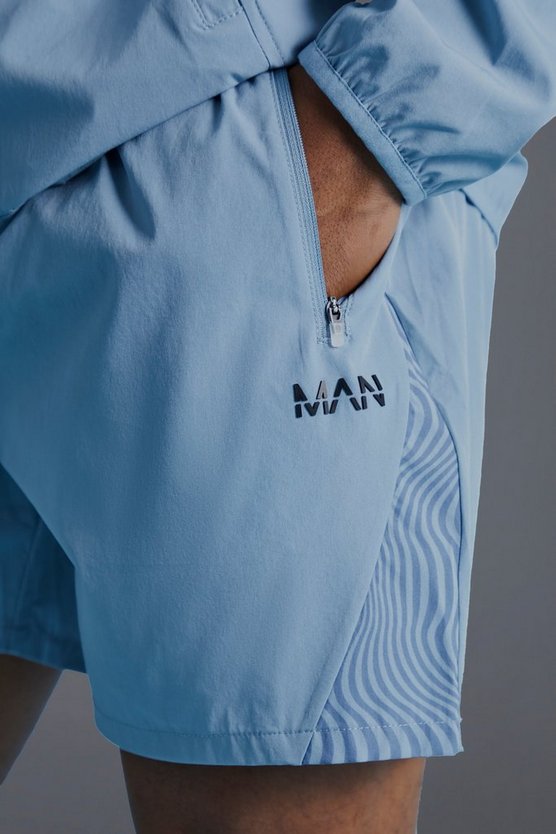 Man Active Shorts mit Print