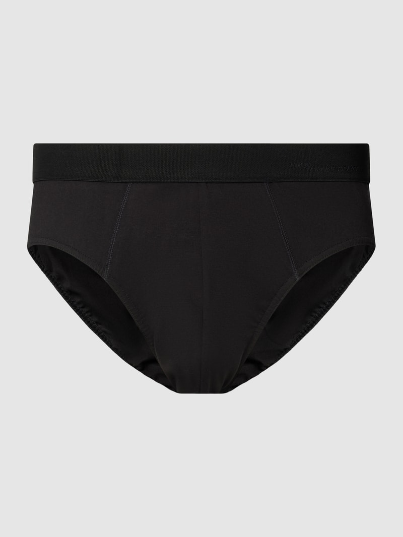 Pants mit elastischem Bund in schwarz