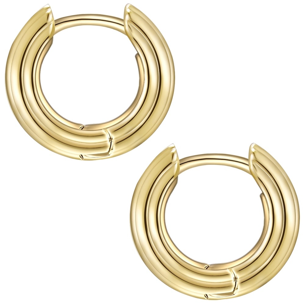 Glanzstücke München Créoles en argent Argent sterling en Or jaune Boucles d'oreilles