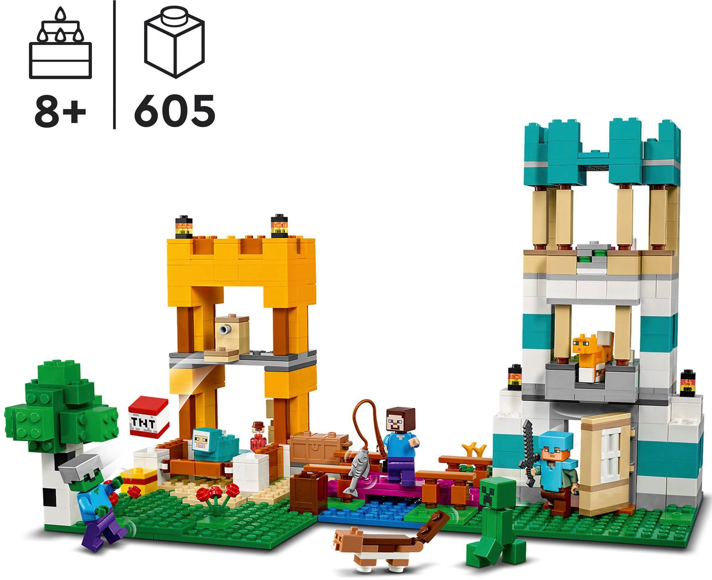 LEGO® Konstruktionsspielsteine Die Crafting-Box 4.0 (21249), LEGO® Minecraft, (605 St), Made in Europe