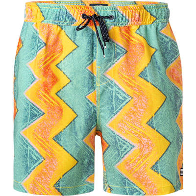 BILLABONG, Boardshorts, Mikrofaser, gold-mint gemustert