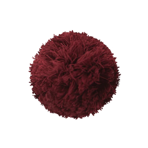 Pompon Burgundy red