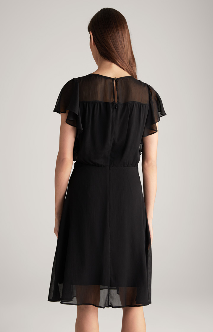 Chiffon-Kleid in Schwarz
