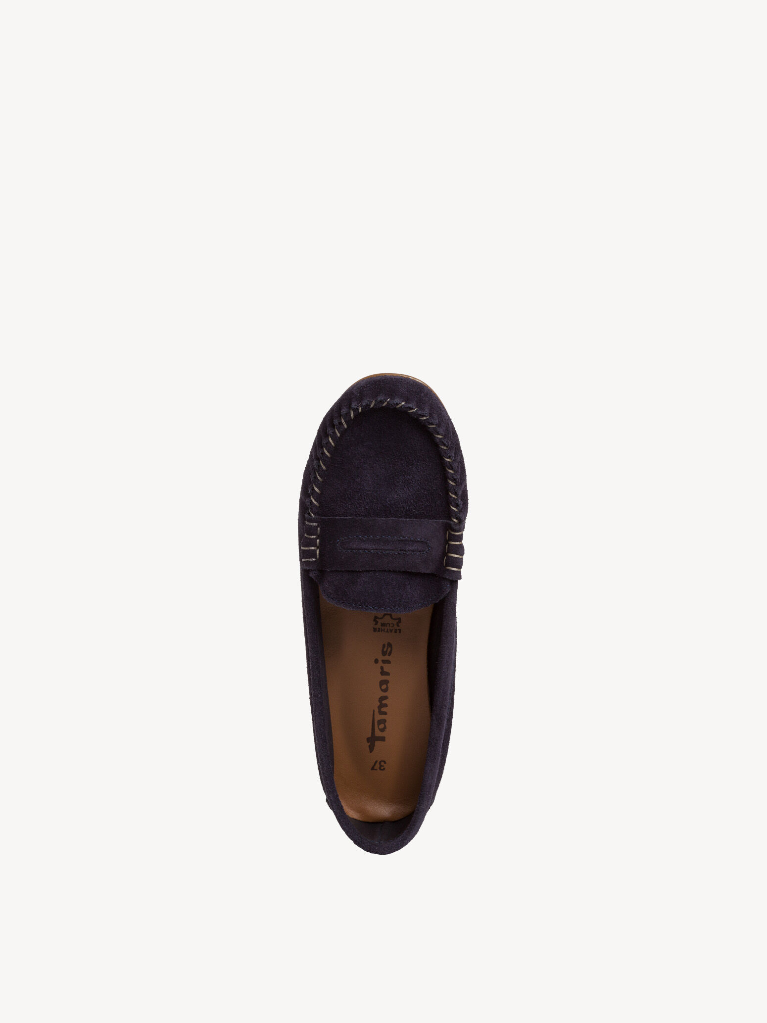 Mocassin en cuir - bleu