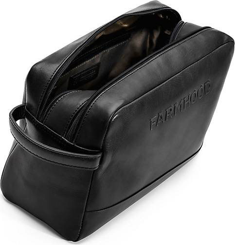 FARMHOOD Memphis XL Kulturbeutel Leder 30 cm