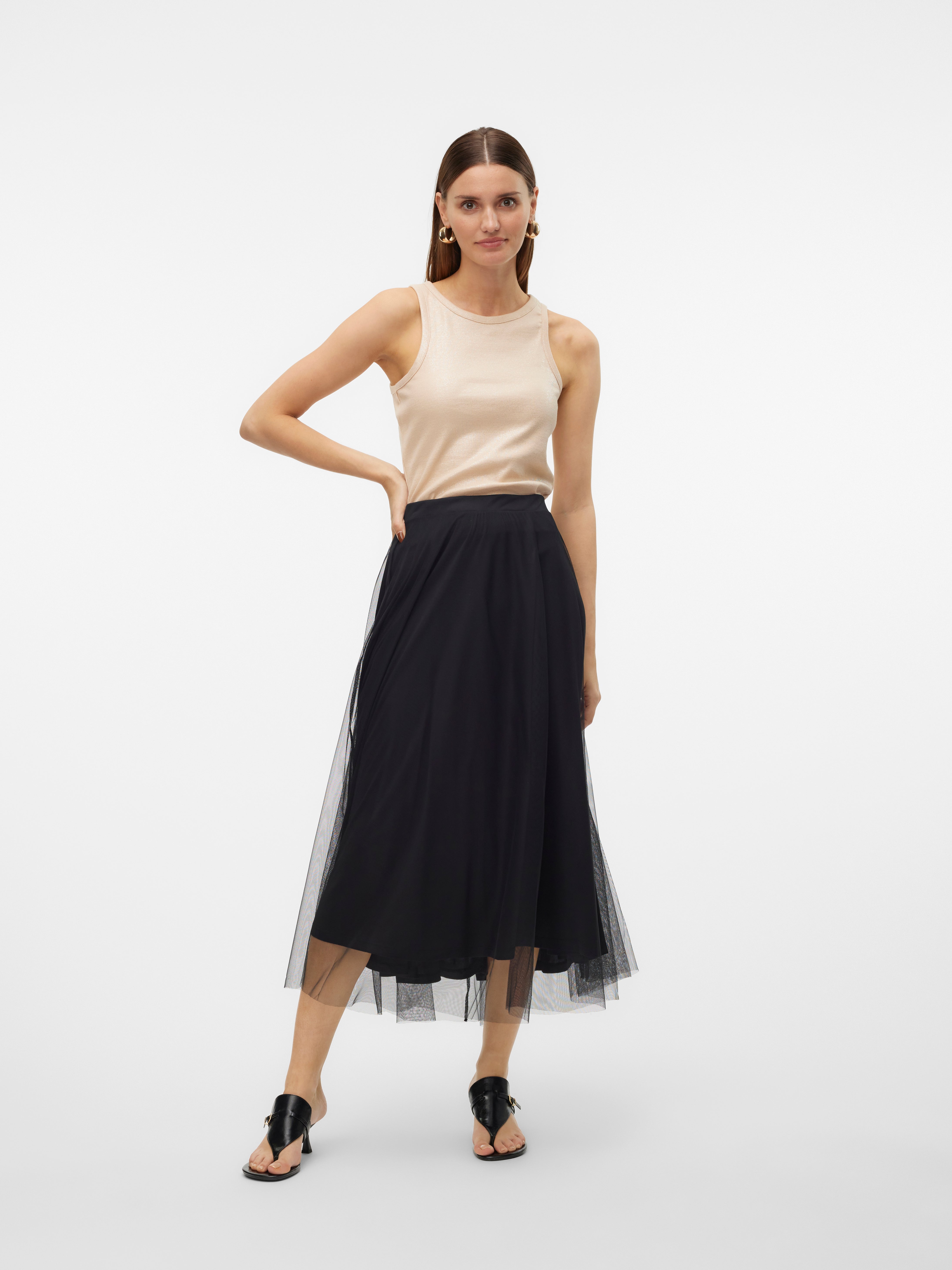 VMCOVE Mittlere Taille Langer Rock