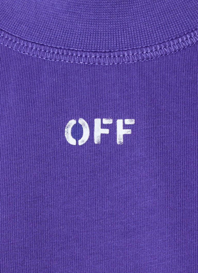 Off-White Candy cropped T-shirt with front and back print