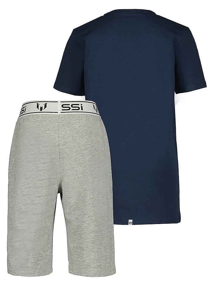 Messi Pyjama in Dunkelblau/ Grau günstig kaufen 158/164