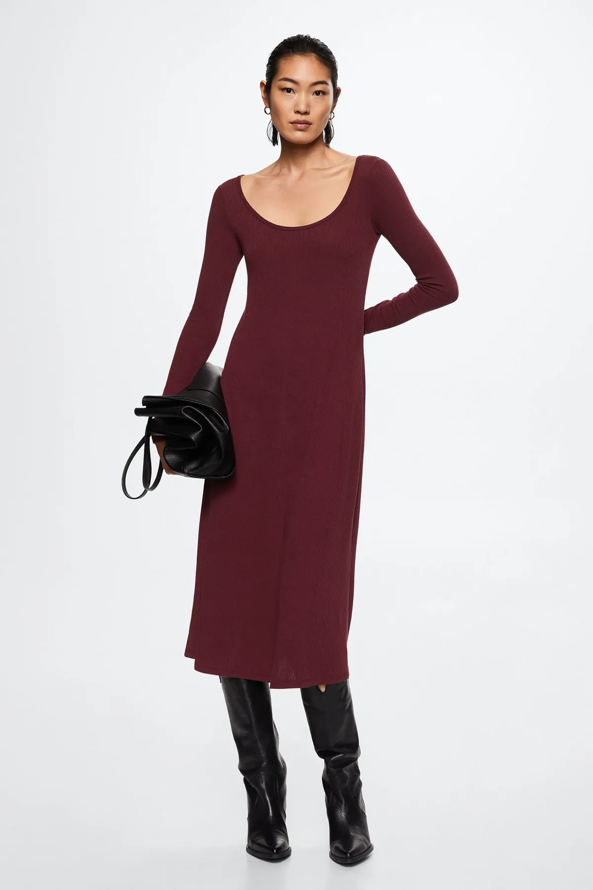 MANGO  37025815 Kleider und Overalls Burgund