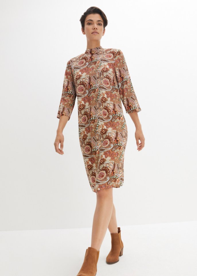Midikleid mit Paisleymuster in A-Linie