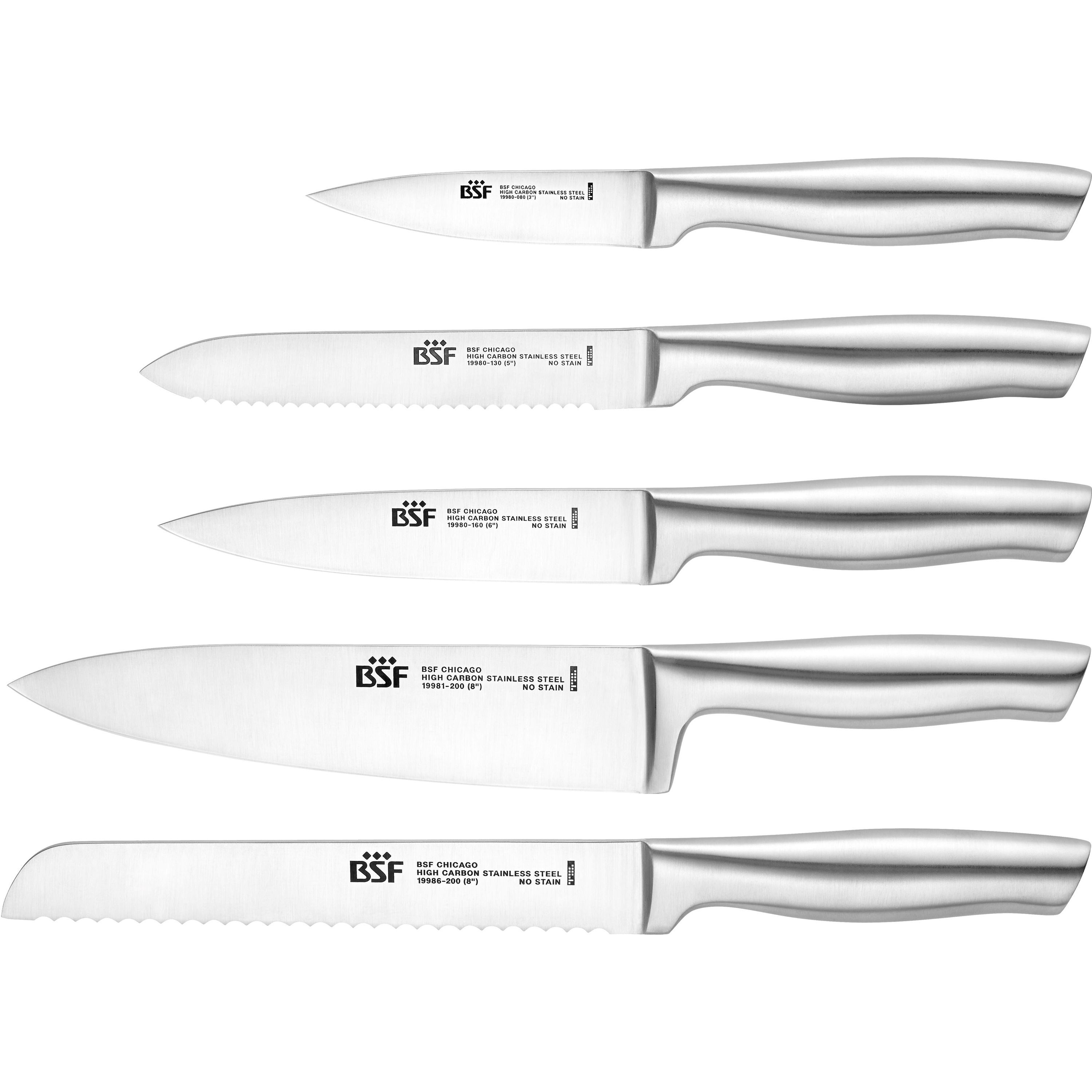 Messerblockset 7-tlg, Grau