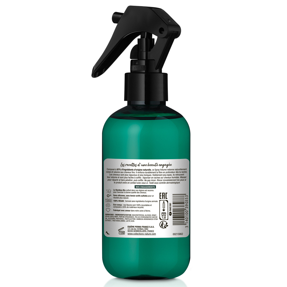 Collections Nature Spray Volume Idéal pour les cheveux fins en perte dedensité