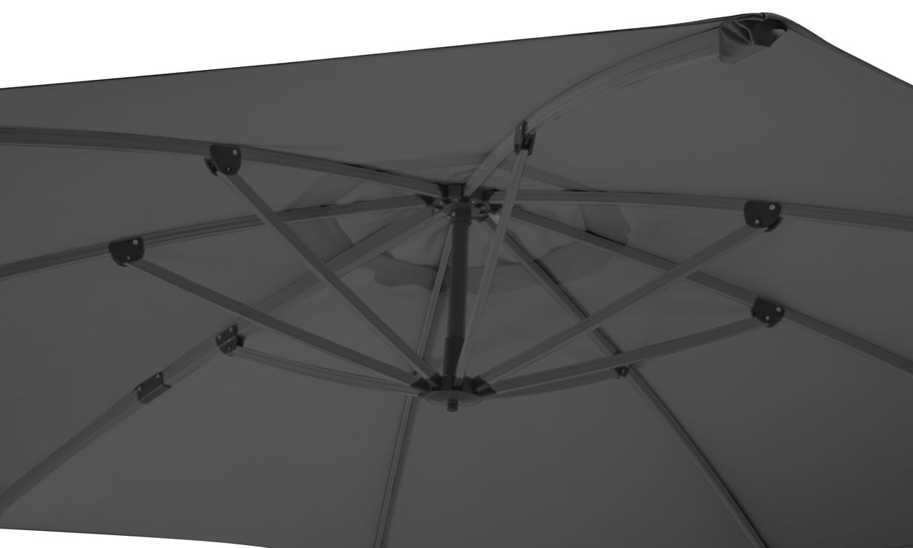 Schneider Schirme Schneider Ampelschirm RHODOS RONDO ca. 350 cm Ø, anthrazit