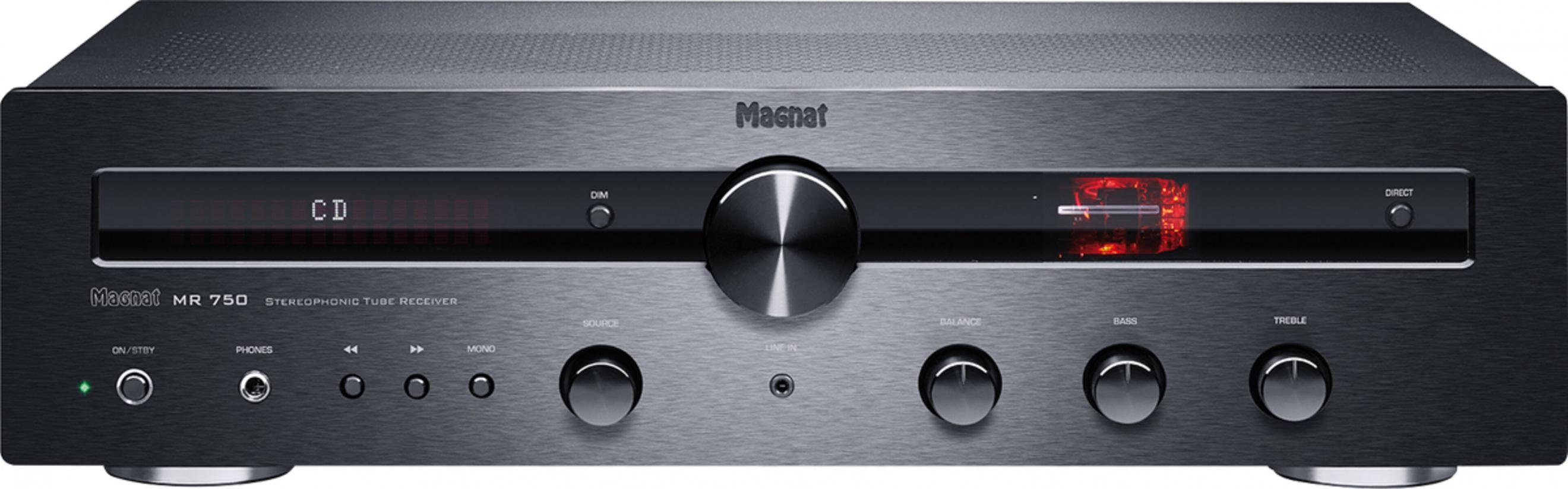 Magnat Receiver MR 780 schwarz AV-Receiver (keine, Stabiles Vollmetallgehäuse mit massiver, gebu?rsteter Aluminiumfront)
