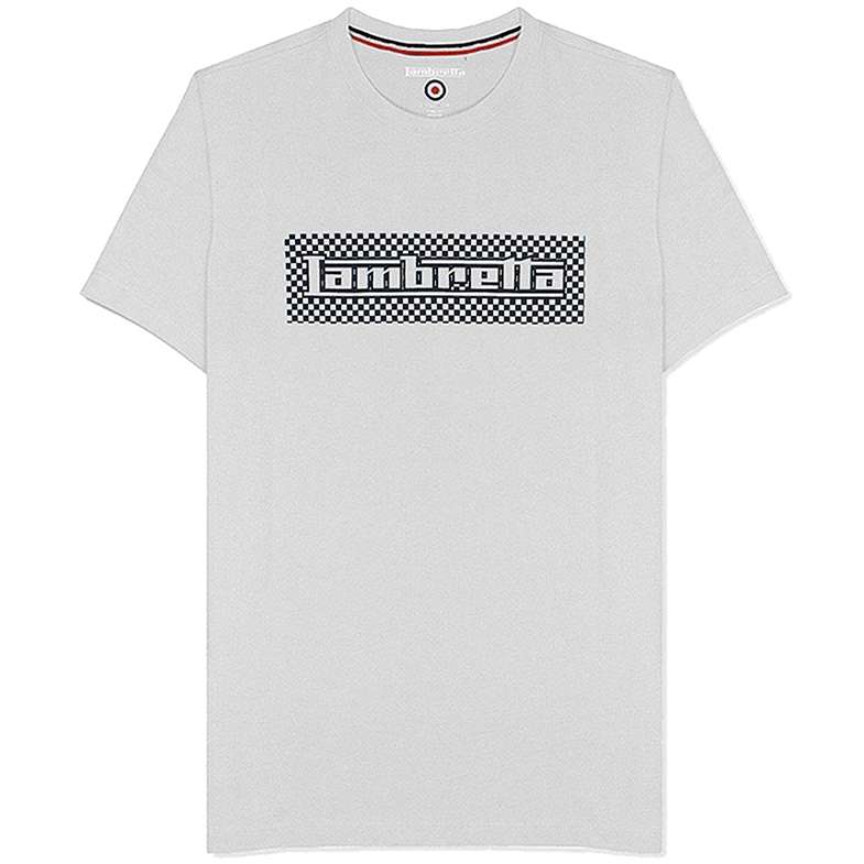 Lambretta Two Tone Box Herren T-Shirt SS0164-WHT