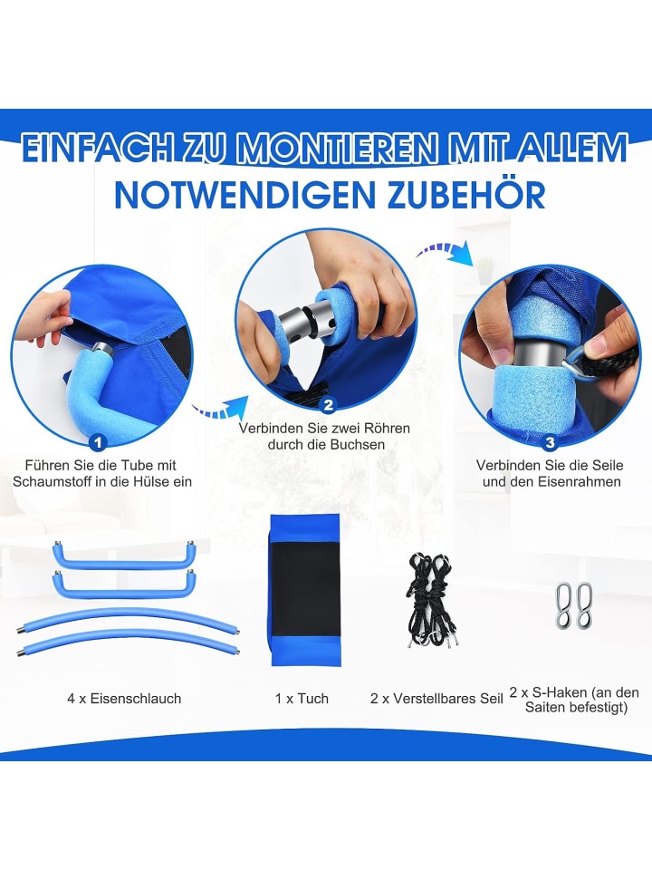COSTWAY Nestschaukel in Blau günstig kaufen 80x150cm