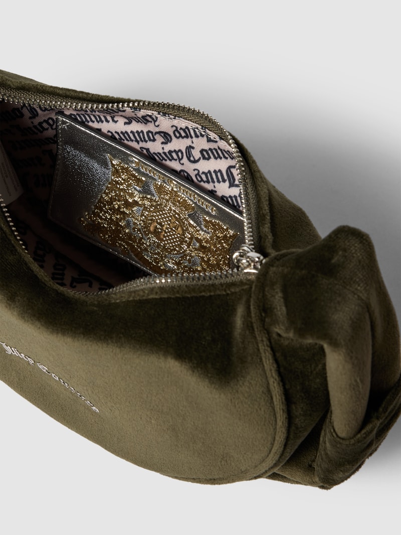 Handtasche mit Label-Applikation Modell 'BLOSSOM' in olivgrün