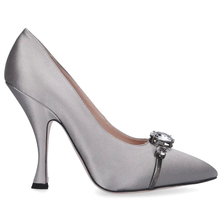 Miu Miu - Pumps Satin - grau