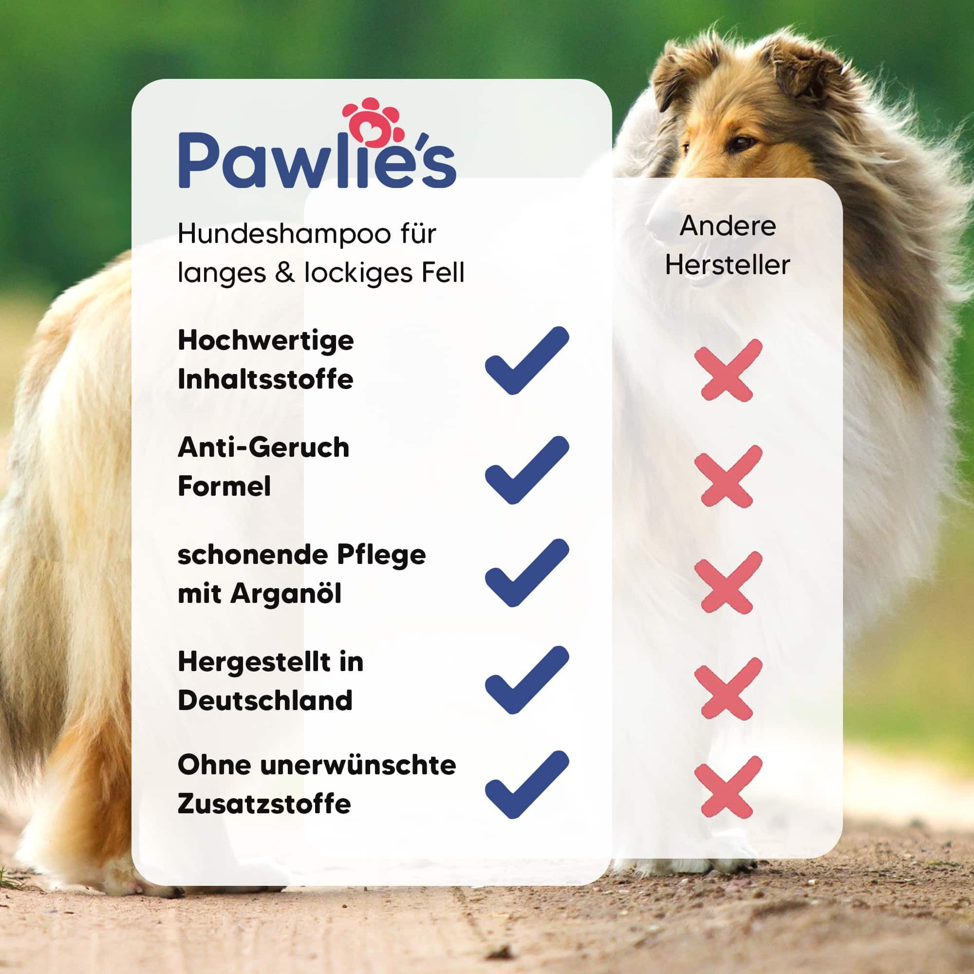 Pawlie's Fellpflege Pawlie's Hundeshampoo für Langhaar