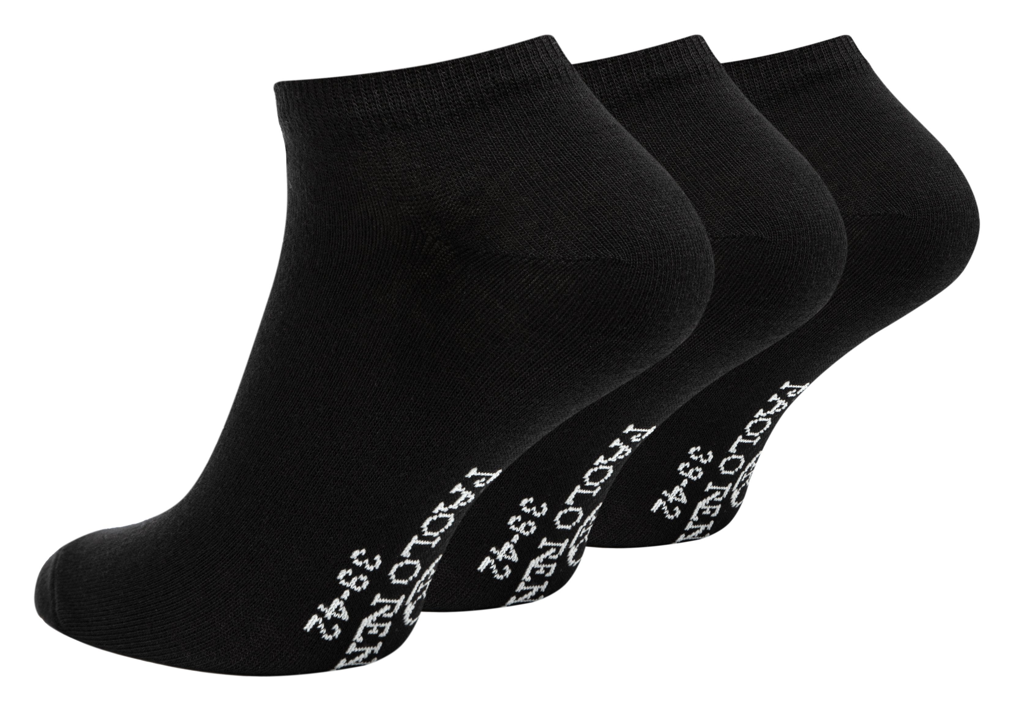 Paolo Renzo Sneakersocken für Herren und Damen (3-Paar) Atmungsaktive Unisex Sneaker Socken aus hochwertiger Baumwolle
