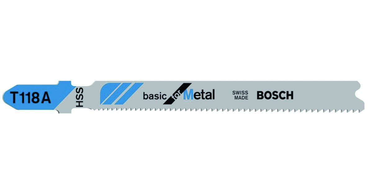 Lame de ferăstrău Bosch Blue Accessories 2608631013 T118A, tijă în T, per 5, metal