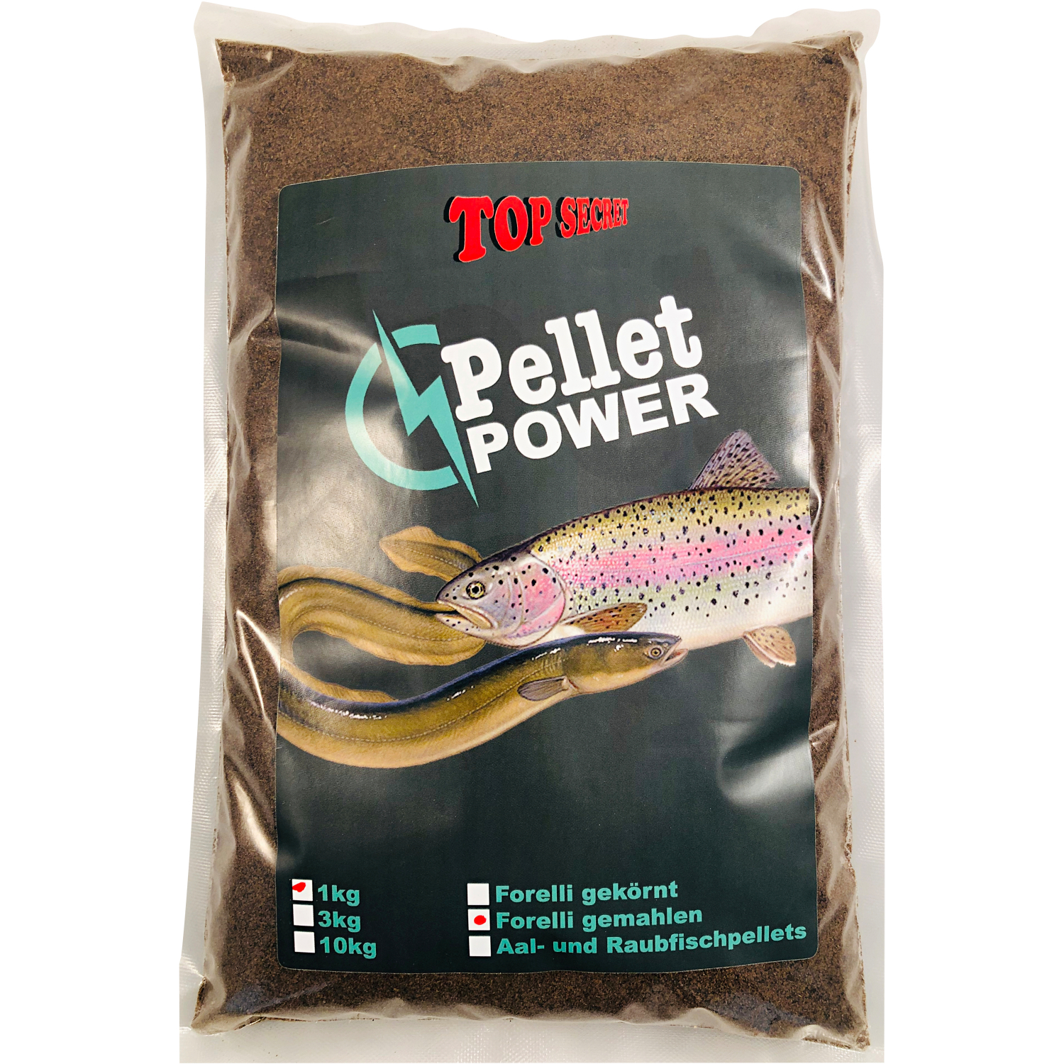 Top Secret Raubfischpellets/Forelli (Forelli gemahlen)