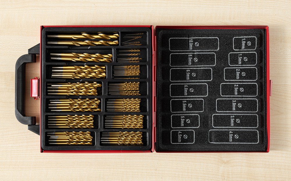 Kraft Werkzeuge HSS-Spiralbohrer-Set, 99-teilig